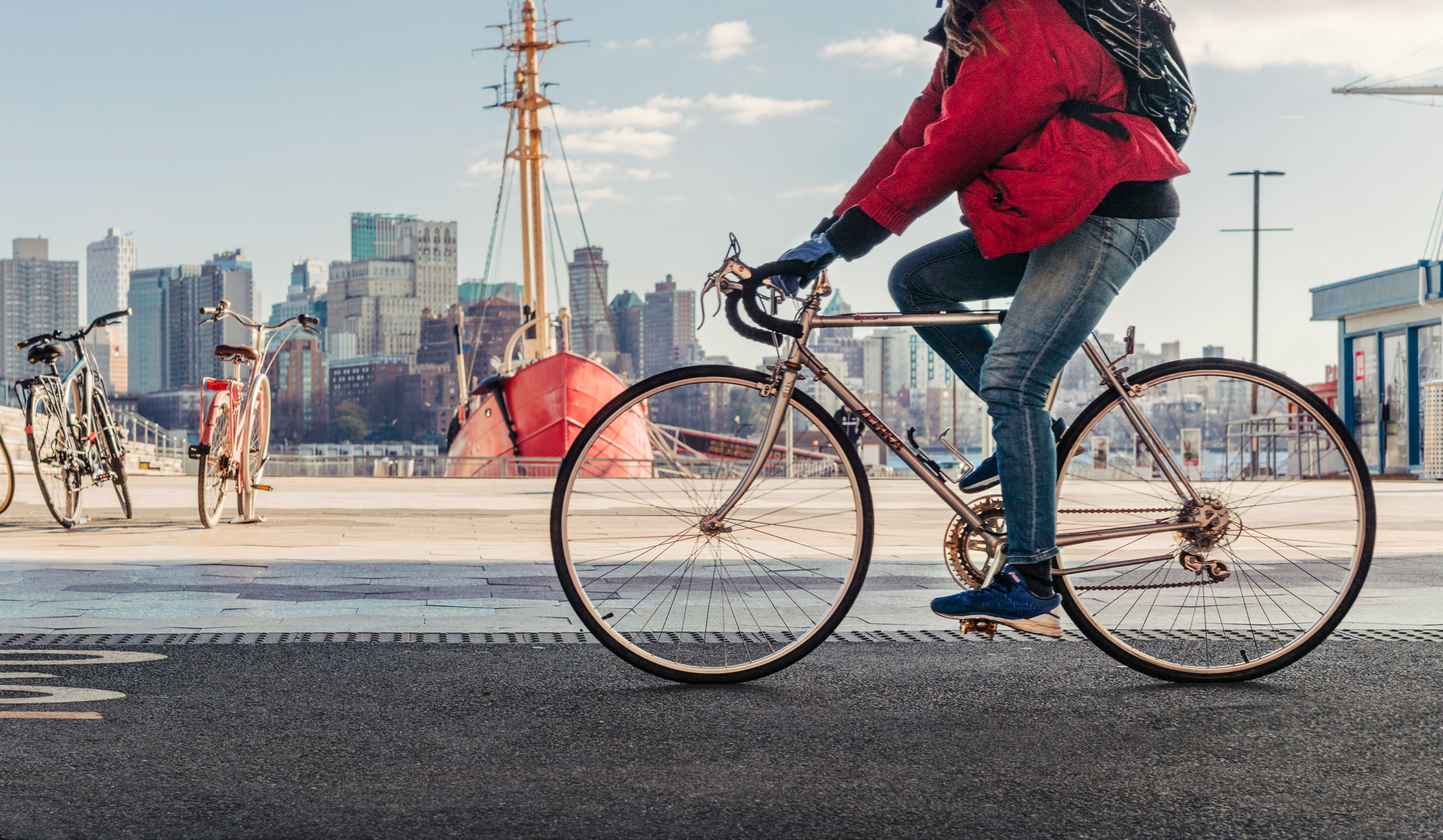 man riding bicycle 80 Pine